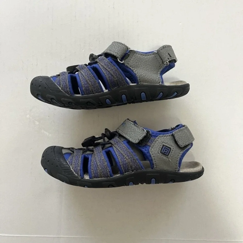 Dream Pairs Boys Sport Sandals Size 13 Blue Gray Closed Toe Hook Loop‎ Outdoor
